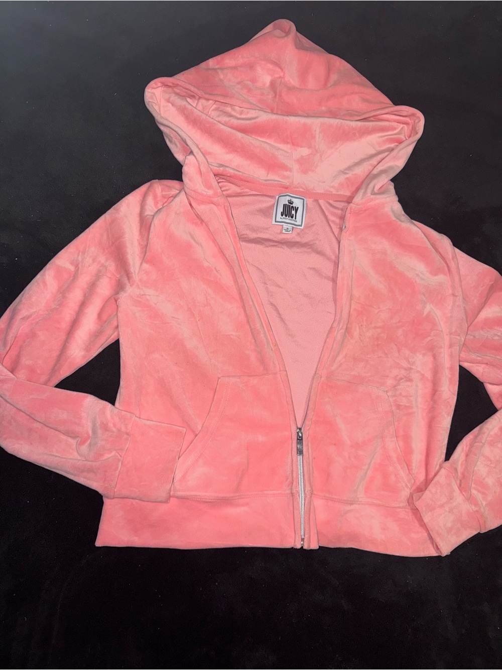 Juicy Couture Pink Velour Zip Hoodie